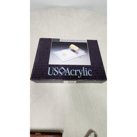 U.S. Acrylic Other - Cheese & Cracker Serving tray Holder Fancy U.S. Acrylic 1993